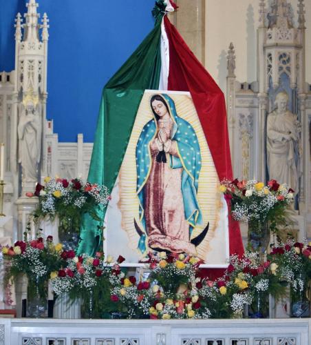 La Virgen de Guadalupe at the Altar of Holy Rosary Shrine